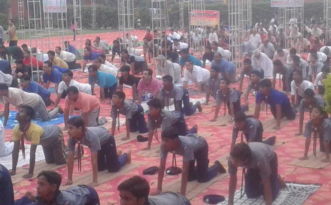 21 जून, विश्व योगा शिविर में दिया इण्डियन स्काउट/गाइड ग्रुप (स्वतंत्र) ने सफल योगदान।