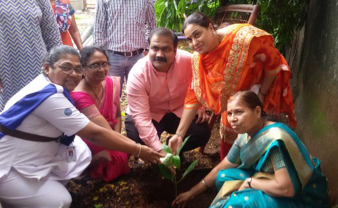 TREE PLANTATION IN MCGM SCHOOL