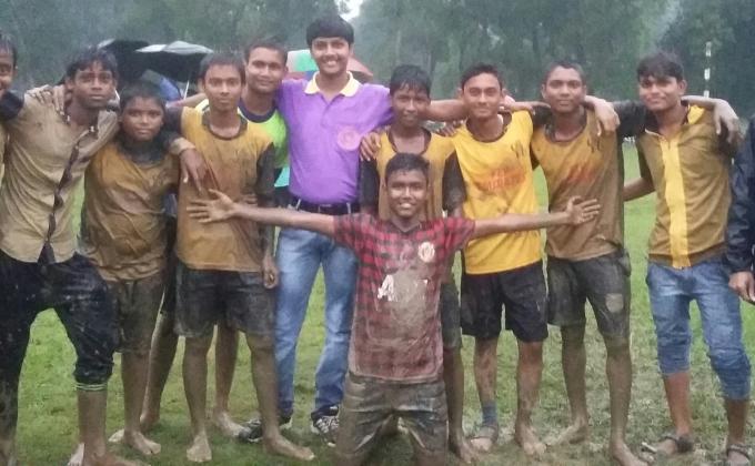 District Football League for Support the Indian Team of Olympic 