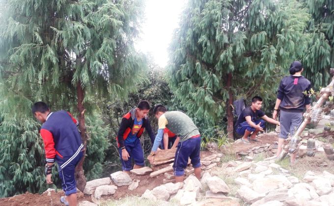 Extension of area near school Gazebo