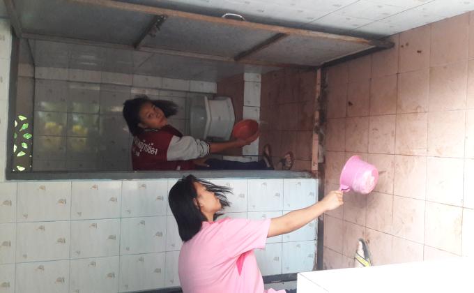 ล้างห้องน้ำ