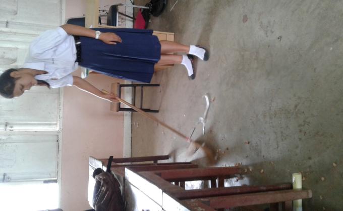 ทำควาสะอาดห้องเรียน