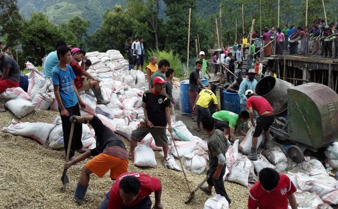 volunteer service in the community by Nachung (cub) members 