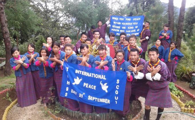 Tashitsean Scouts celebrated international peace day