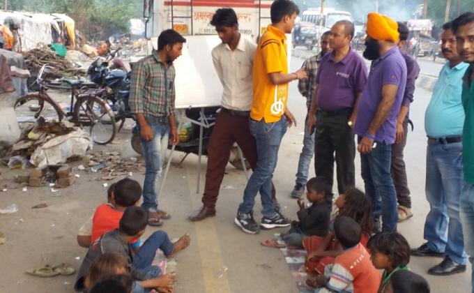 Survey by Deputy Director, Amar Chettri and SOC of Punjab, Onkar ( The Bharat Scout and Guide) at Smile Roti Bank in Gorakhpur, India