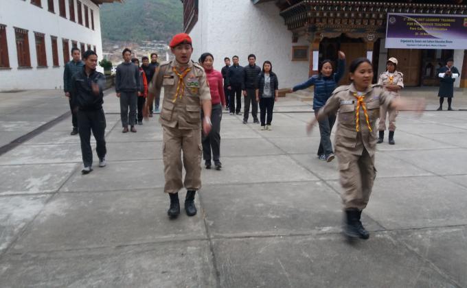 Drill for BULT Course at Paro college