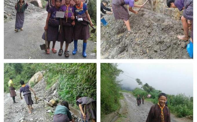 Making drain good condition during monsoon season.