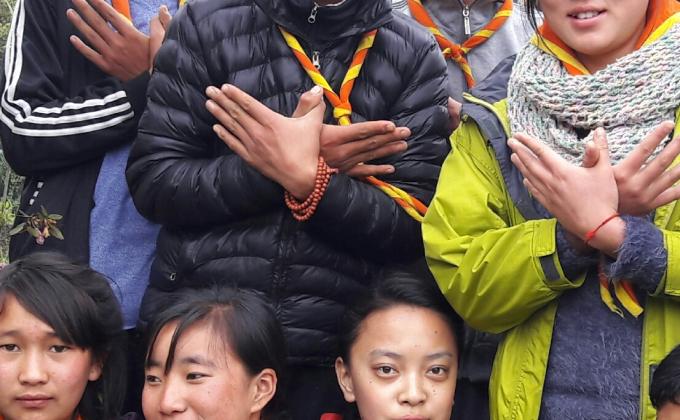 Scout hiking and campaign