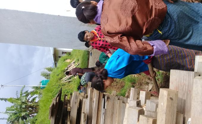 Development of flower garden 