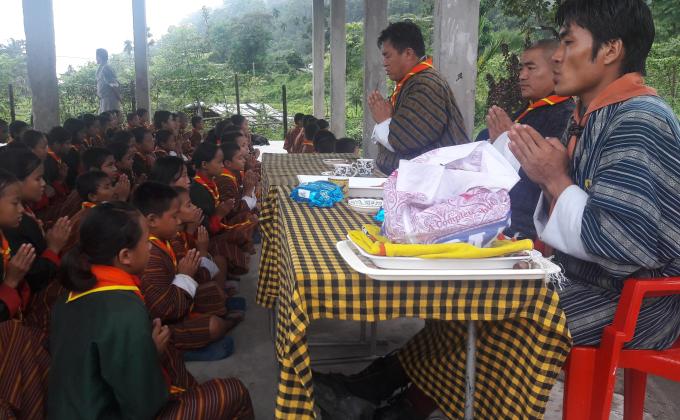 Initiating prayer for the well being of sentient beings