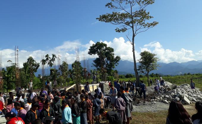 Volunteered for Lhakang construction