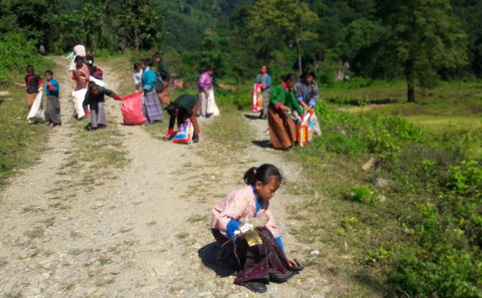 Educating community on waste management