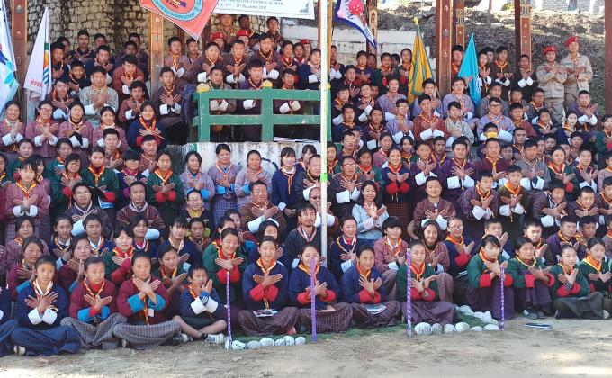 Dzongkhag Nazhoen Scouts Camp at Drukgyel 