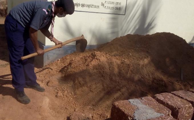 Community development at ashram school, Saja,Puttur.