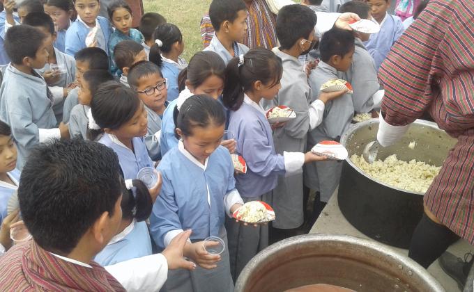 Mass Suja and Desi serving to the schools of Samtse
