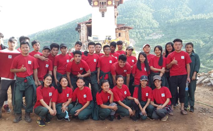 Volunteer service at Renovation of Wangduephodrang Dzong
