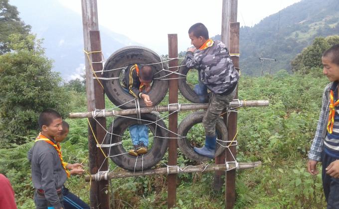 "Preparing for scout adventure hike" organizing for fun and education to engaye young scouts of bhutan.