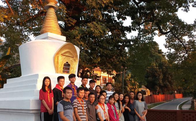 Stupa White Washing 
