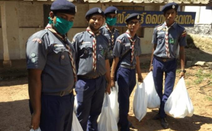 Service at kerala flood relief