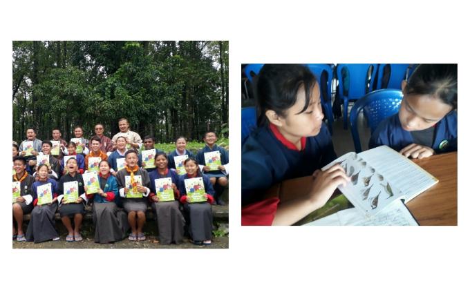 Teaching Bird watching skills to 35 students...