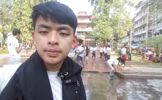 cleaning zangdopelry at phuntsholing..