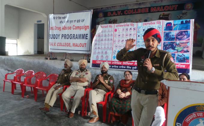 anti drugs,traffic education and moral education seminar by sri muktsar sahib police department punjab India 