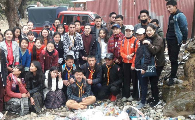Community service at Cheri Monastery, Thimphu 