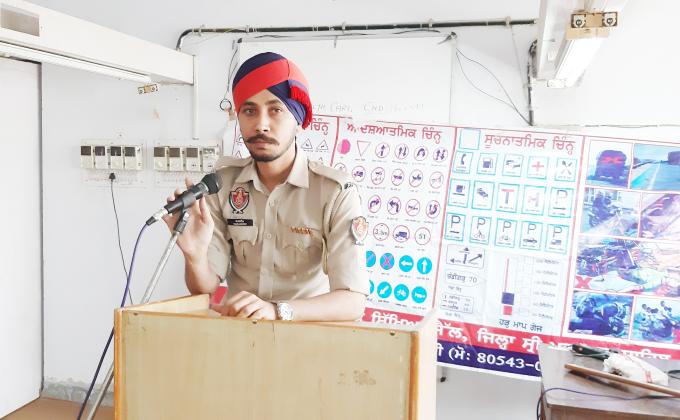 voters awareness and anti drugs,traffic education and moral education seminar by sri muktsar sahib police department punjab india