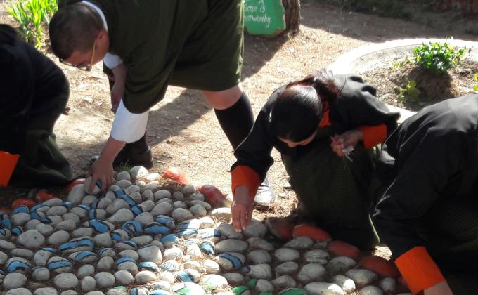 Cleaning of school surrounding by scouts