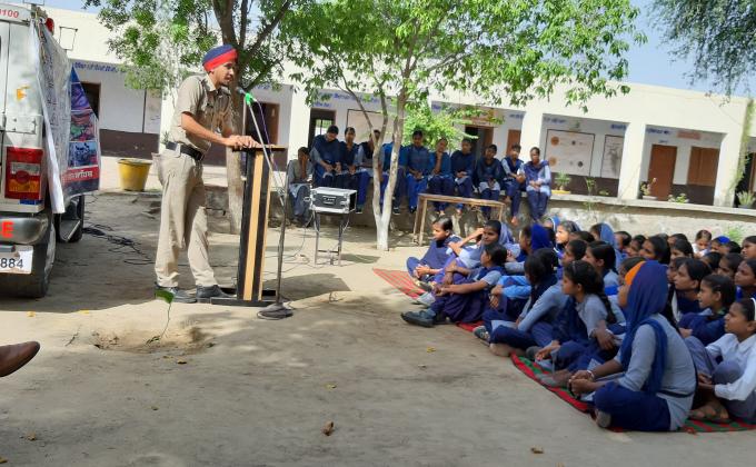 voters awareness and anti drugs,traffic education and moral education seminar by sri muktsar sahib police department punjab india 