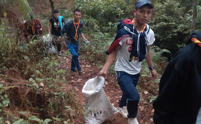 Cleaning campaign at Tsirangtoe central school 