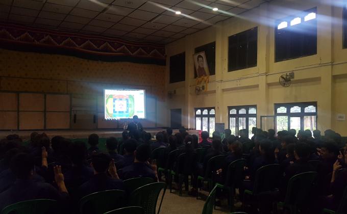 Promoting Scouting program in institutes. 