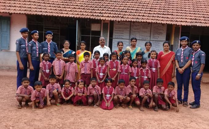 visiting to nearby school to conduct  activity.