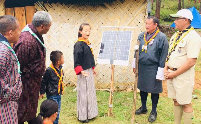Scout Go Solar Camp by Thimphu Thromede Scout with collaboration to Thai scout environment 