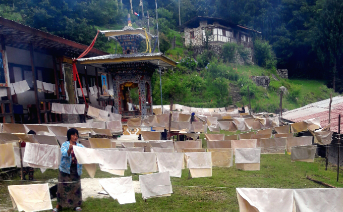 Offering Nangzung for Prayer wheel 