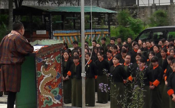 Observed world scout scarf Day at Nima High school 