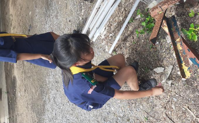 เก็บขยะภายในวิทยาลัย