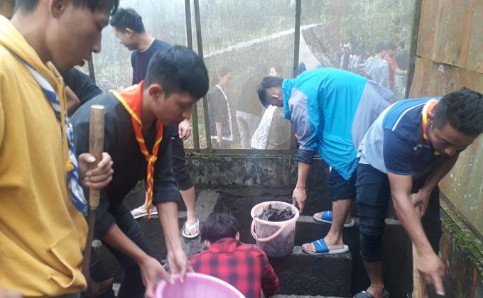 Cleaning of Gedu Water Source (water tank)