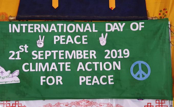 Offering of Butter lamp and Cleaning of Adopted Lhakhang to mark International Day of Peace.