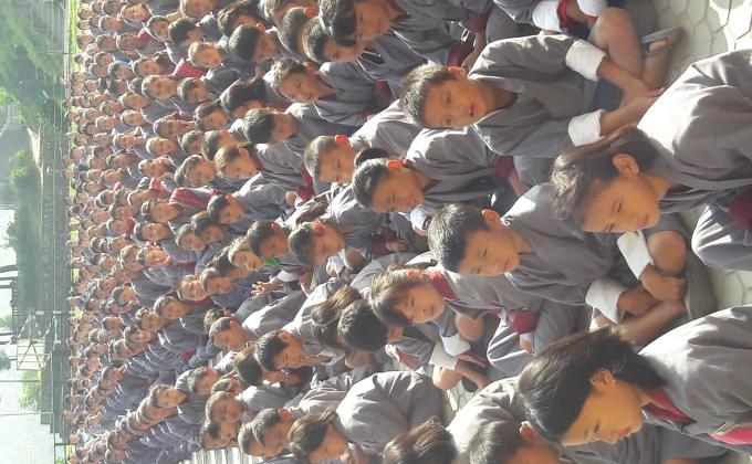 "teaching handwashing steps to Cheychey scouts"