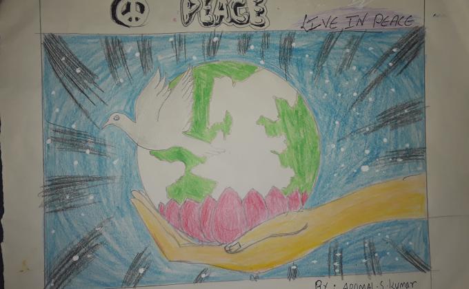 Poster Making Competition about Peace.