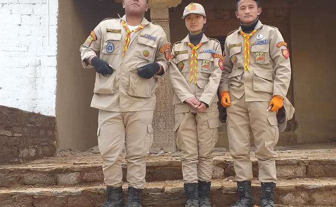 social service at wangditse monastery(renovation)