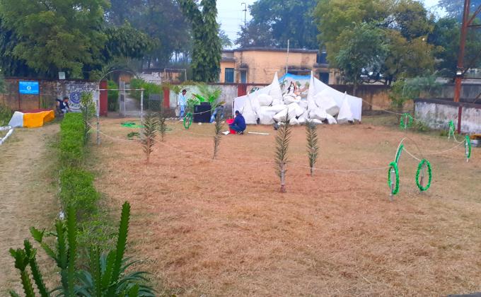 preparation for saraswati festival by Domohani group asansol district 