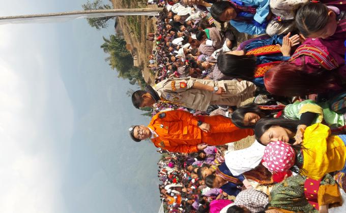 Volunteers on Tsewang by Toyal Trulku