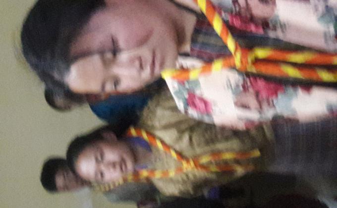 "Practising drill for scout Day"