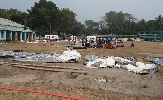 তাবু এলাকা ত্যাগ-(Pack up)