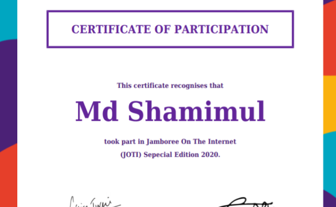 jotajoti sepecial edition2020 certificate