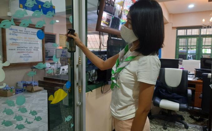 ดูแลสุขอนามัยภายในโรงเรียน เพื่อป้องกันการแพร่ระบาดของเชื้อ covid19