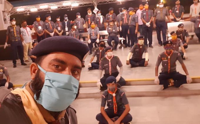 स्पेशल श्रमिक ट्रेन झुंझुनूं में सेवा कार्य ।