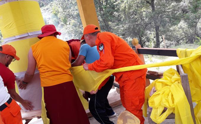 Sangay Menlha's prayer wheel